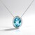 Collier en argent et Topaze bleu ciel (MONOSONO COLLECTION)