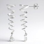 Boucles d'oreilles en argent et Zircon (SAELOCANA)
