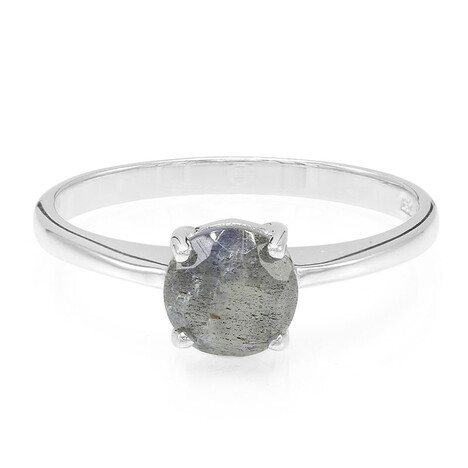 Anillo en plata con Espectrolita