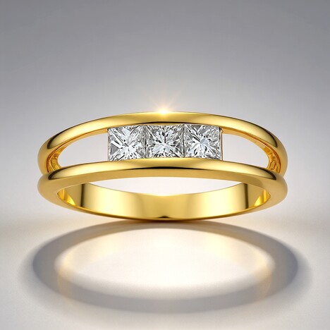 Anello in oro con Diamante SI1 (G) (Annette)