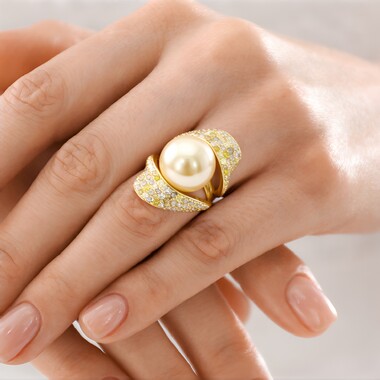 18K Golden South Sea Pearl Gold Ring (CIRARI)