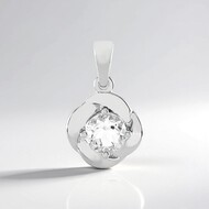 Pendentif en argent et Topaze blanche