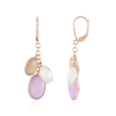 Zilveren oorbellen met Lavendel Chalcedonen (KM by Juwelo)