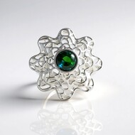 Bague en argent et Opale Mezezo (Ornaments by de Melo)