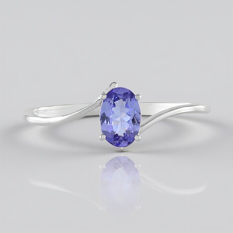 Anello in platino con Tanzanite