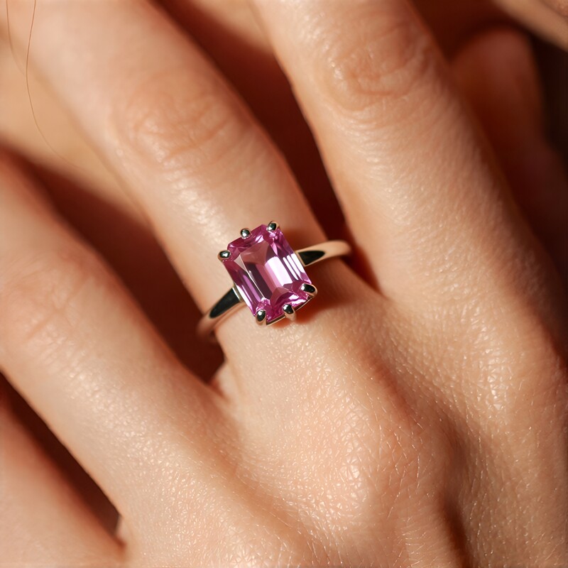 Anello in argento con Kunzite