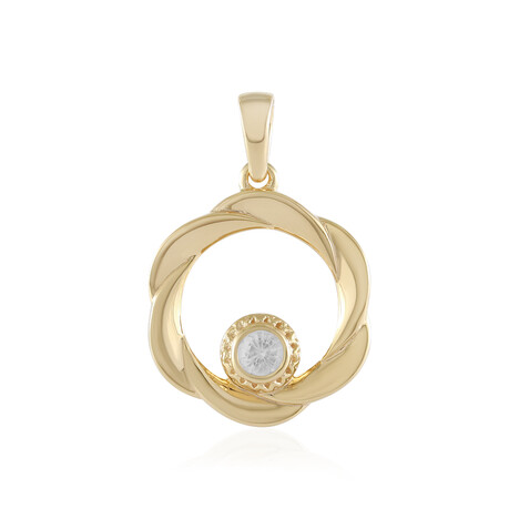 Zilveren hanger met een zirkoon