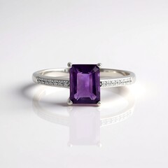 Anello in argento con Ametista
