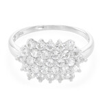 Weißer Topas-Silberring