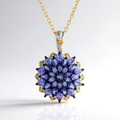 Collana in argento con Tanzanite (Gems en Vogue)