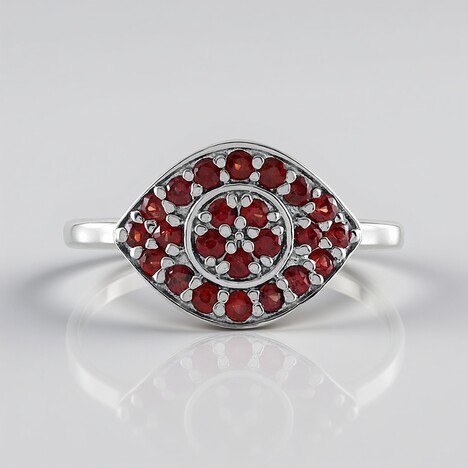 Anello in argento con Rubino Tanzania (Adela Silber)