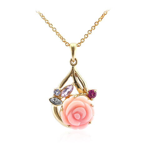 Perlmutt-Silberhalskette