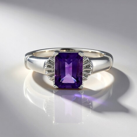 Anello in argento con Ametista Siberiana