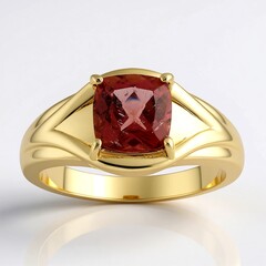 Anello in oro con Apatite Rossa