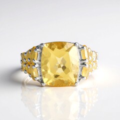 Anello in argento con Citrino