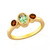 Bague en argent et Tourmaline verte