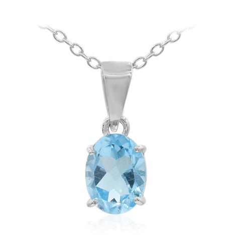 Collier en argent et Topaze bleu Suisse