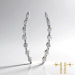 Orecchini in argento con Diamante VS1 (G) (Annette)