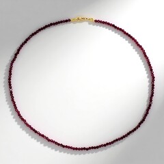 Collana in argento con Granato Mozambico