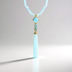 Collana in argento con Calcedonio Acqua (KM by Juwelo)
