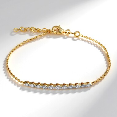 VS1 (G) Brillant-Silberarmband (Annette)
