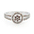 Bague en argent et Diamant fantaisie