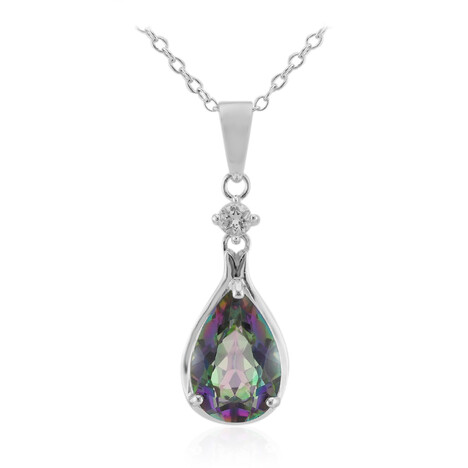 Collar en plata con Cuarzo místico