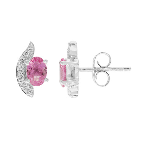 Orecchini in argento con Tormalina Rosa