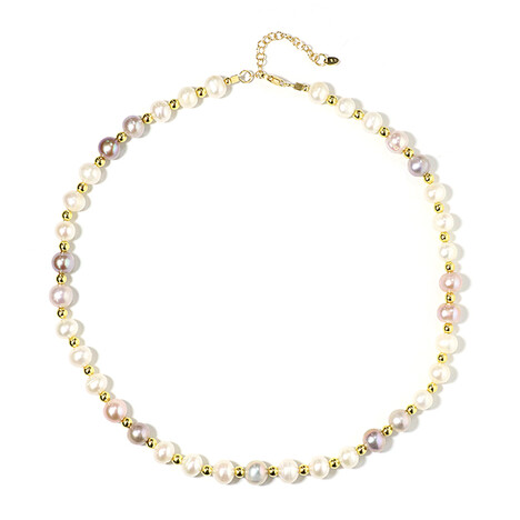 Zilveren halsketting met Gouden Hematieten