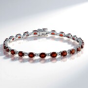 Bracciale in argento con Granato Mozambico