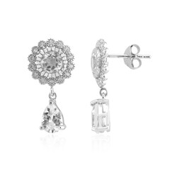 Boucles d'oreilles en argent et Topaze blanche