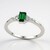 Anello in argento con Tsavorite della Tanzania
