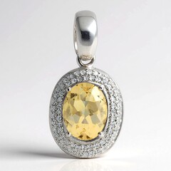 Ciondolo in argento con Quarzo Champagne