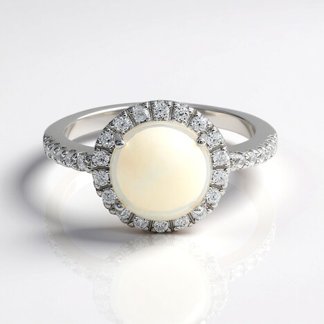 Anello in argento con Opale di Welo