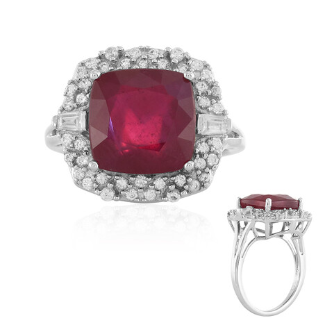 Zilveren ring met een Madagaskar Robijn