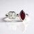 Bague en argent et Rubis de Madagascar