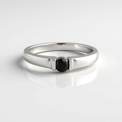 Anello in argento con Diamante Nero