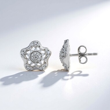 Pendientes en plata con Zircón