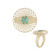 9K Colombian Emerald Gold Ring (Ornaments by de Melo)