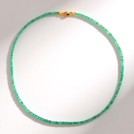 Collana in oro con Smeraldo Zambia