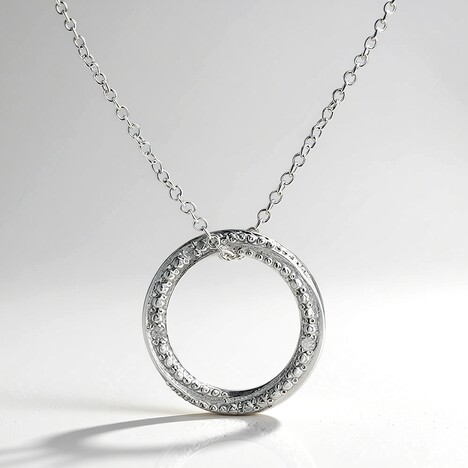 Collana in argento con Diamante I3 (I)