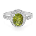 Cuprian Tourmaline Silver Ring