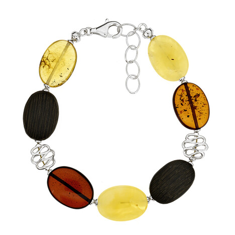 Baltischer Bernstein-Silberarmband (dagen)