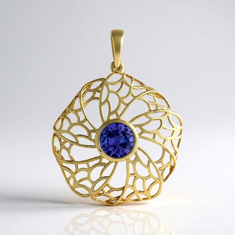 Ciondolo in oro con Tanzanite AAA (Ornaments by de Melo)