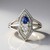 Anello in argento con Zaffiro Ceylon Blu (non riscaldato)