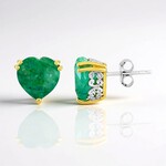 Orecchini in argento con Smeraldo pozzo D8 (Gems en Vogue)