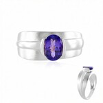 Anello in oro con Tanzanite AAA (de Melo Gold)