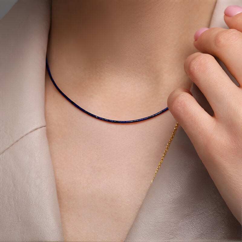 Lapis Lazuli Silver Necklace