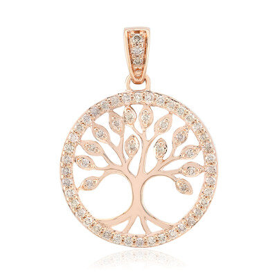 SI1 Argyle-Rose de France-Brillant-Goldanhänger (Annette)