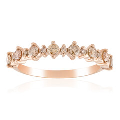 Gouden ring met SI1 Argyle Rose De France Diamanten (Annette)
